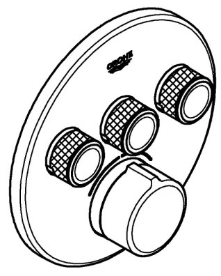 Baterie GROHE SMARTCONTROL 29146000, crom lucios