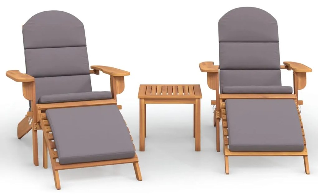 3152126 vidaXL Set mobilier de grădină Adirondack, 3 piese, lemn masiv acacia