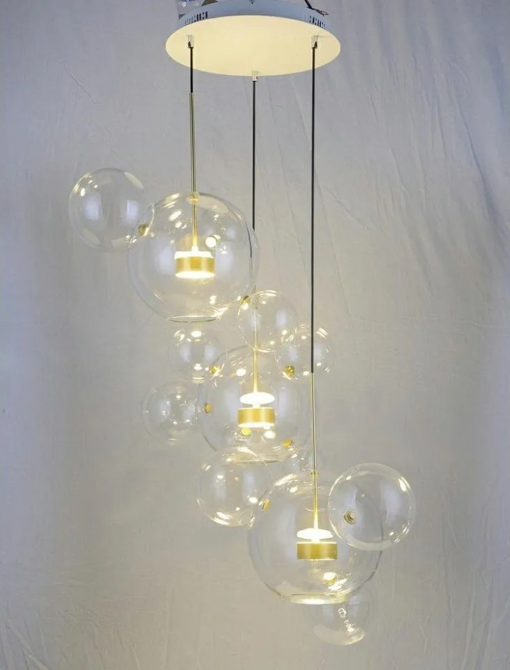 Lustra cu 3 pendule LED design modern Boliccine