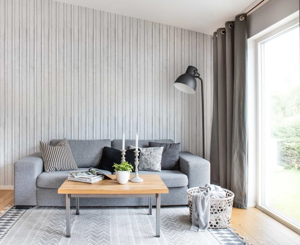 Fototapet, Swedish Cottage, White, Rebel Walls