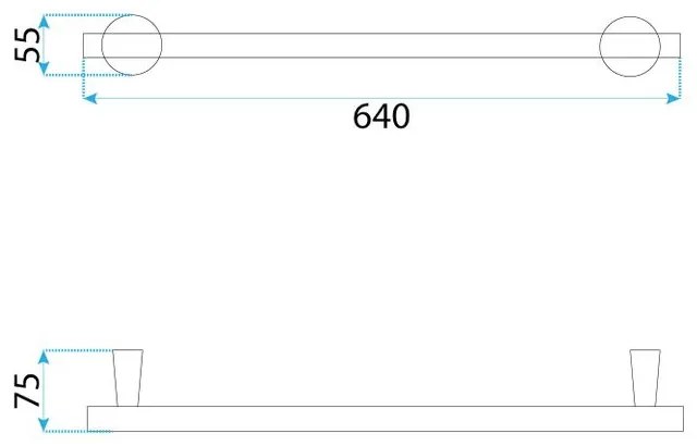 Cuier de baie 16101 Aristo cupru periat
