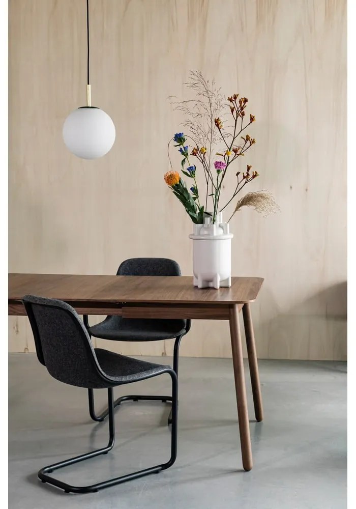 Masă de dining extensibilă cu blat cu aspect de lemn de nuc 80x120 cm Glimps – Zuiver