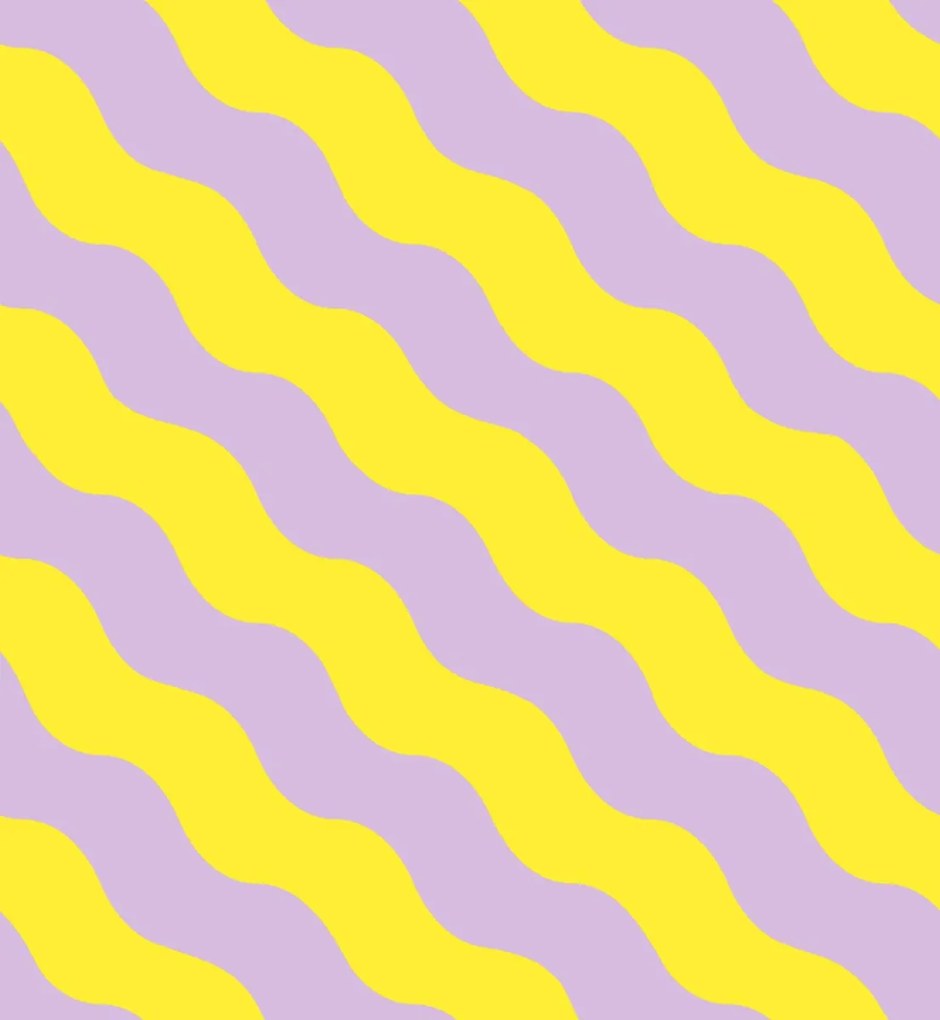 Tapet Polka Stripe, Lilac &amp; Yellow, Rebel Walls