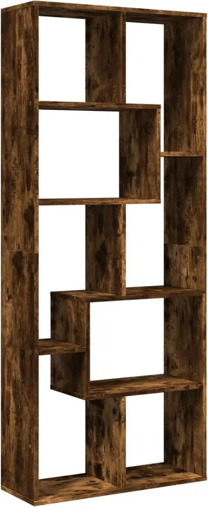 vidaXL Bibliotecă/separator cameră stejar fumuriu 67x25x161,5 cm lemn