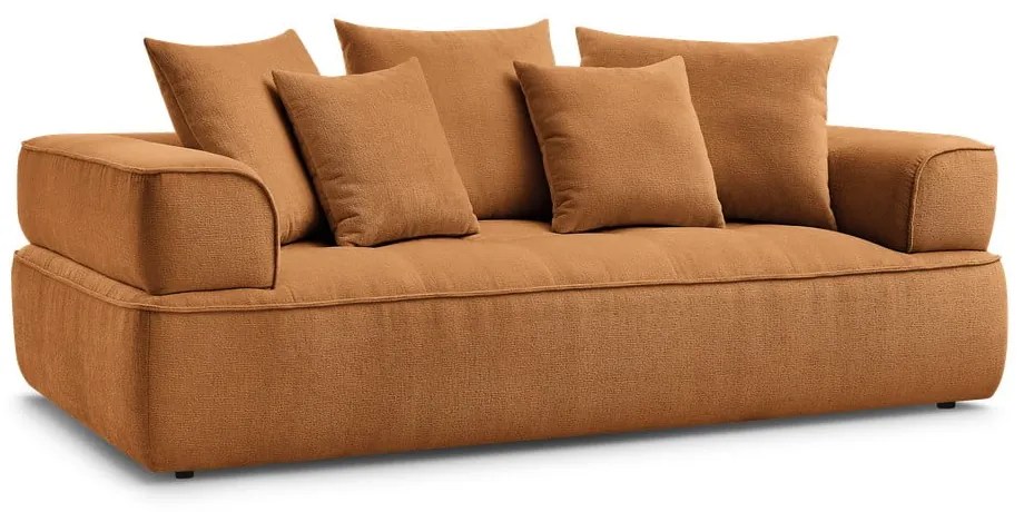 Canapea galben-muștar cu tapițerie din chenille 237 cm Whesley – Bobochic Paris