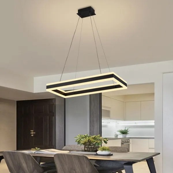 Lustră LED dimabilă pe cablu LED/80W/230V 3000-6500K + telecomandă