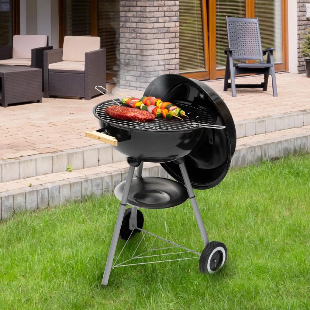 Grill sferic, cu capac