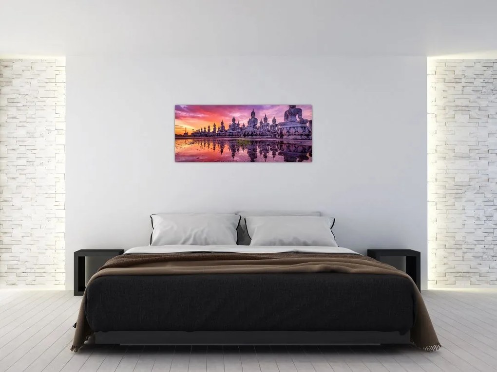 Tablou - Buddha la apus (120x50 cm)