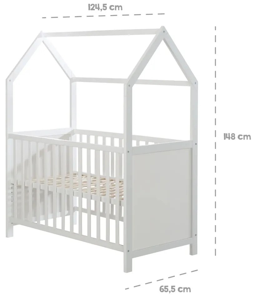 Pătuț gri 60x120 cm – Roba