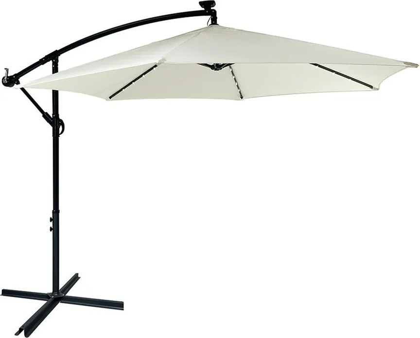 Umbrelă reglabilă AVENBERG SUNNY LED 300, diametru 3M, bej
