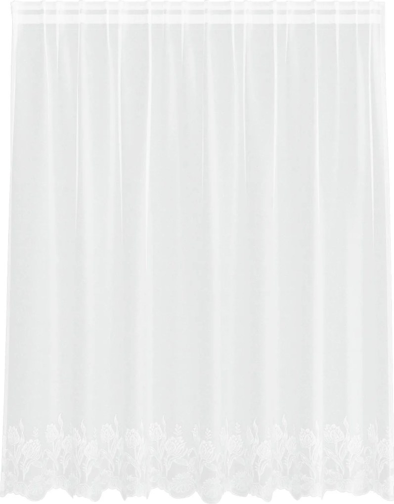 vidaXL Cortină din Dantelă cu perdele Alb 140 x 200 cm Poliester