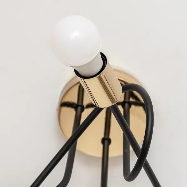 Lustră aplicată OXFORD 3xE27/15W/230V auriu/negru