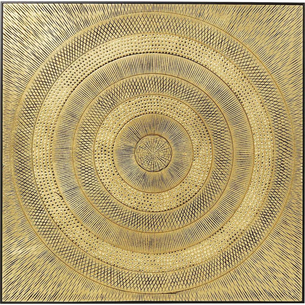 Tablou  Art Circle auriu 120x120cm