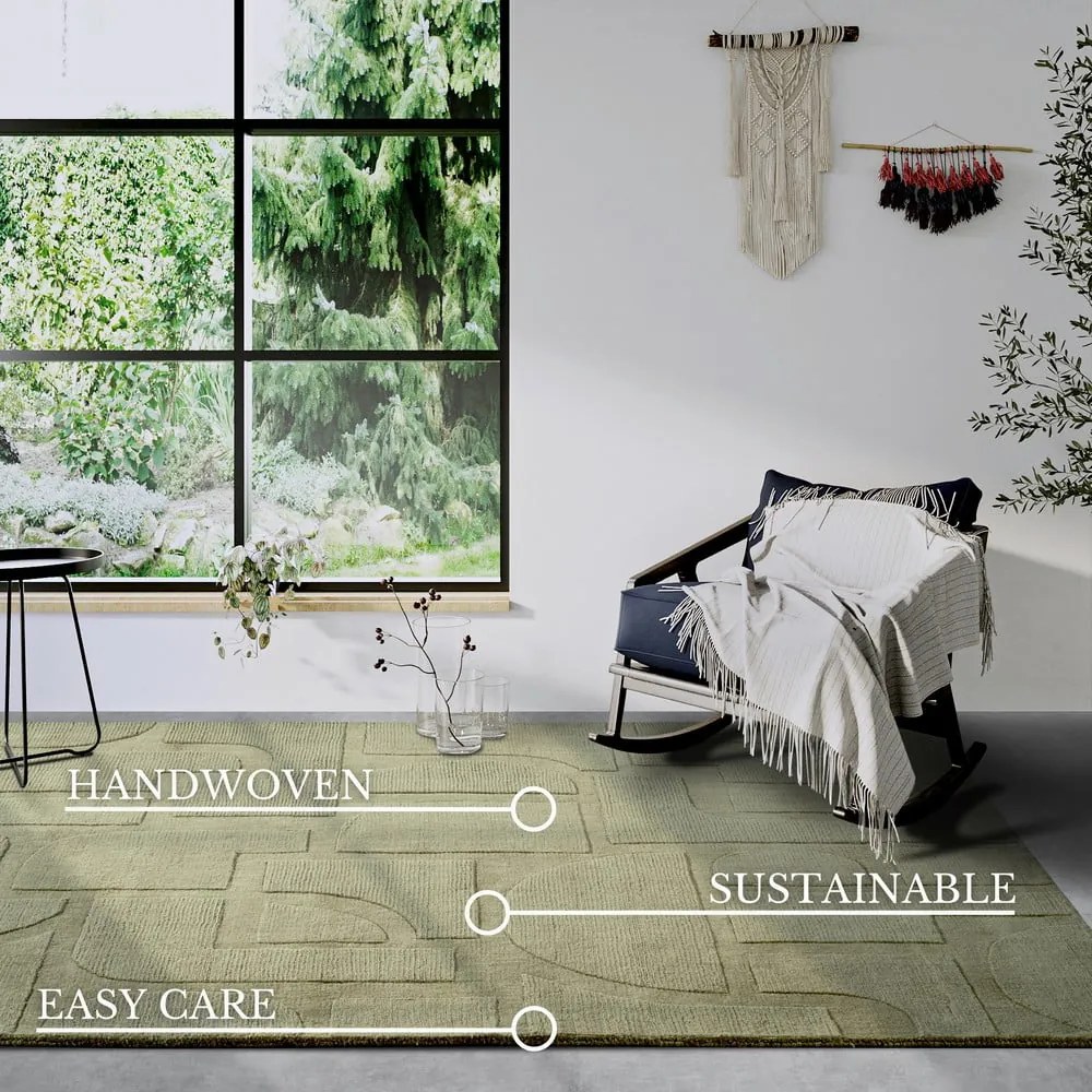 Covor verde țesut manual din lână 190x280 cm Alexis – Villeroy&amp;Boch