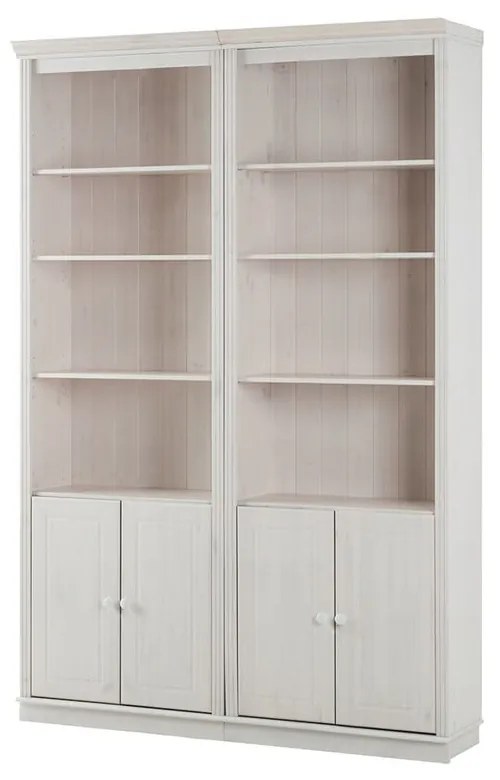 Bibliotecă albă din lemn de pin 148x223 cm Anita – Støraa