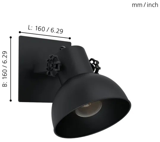 Aplică BARNSTAPLE 2 1xE27/28W/230V Eglo 43431