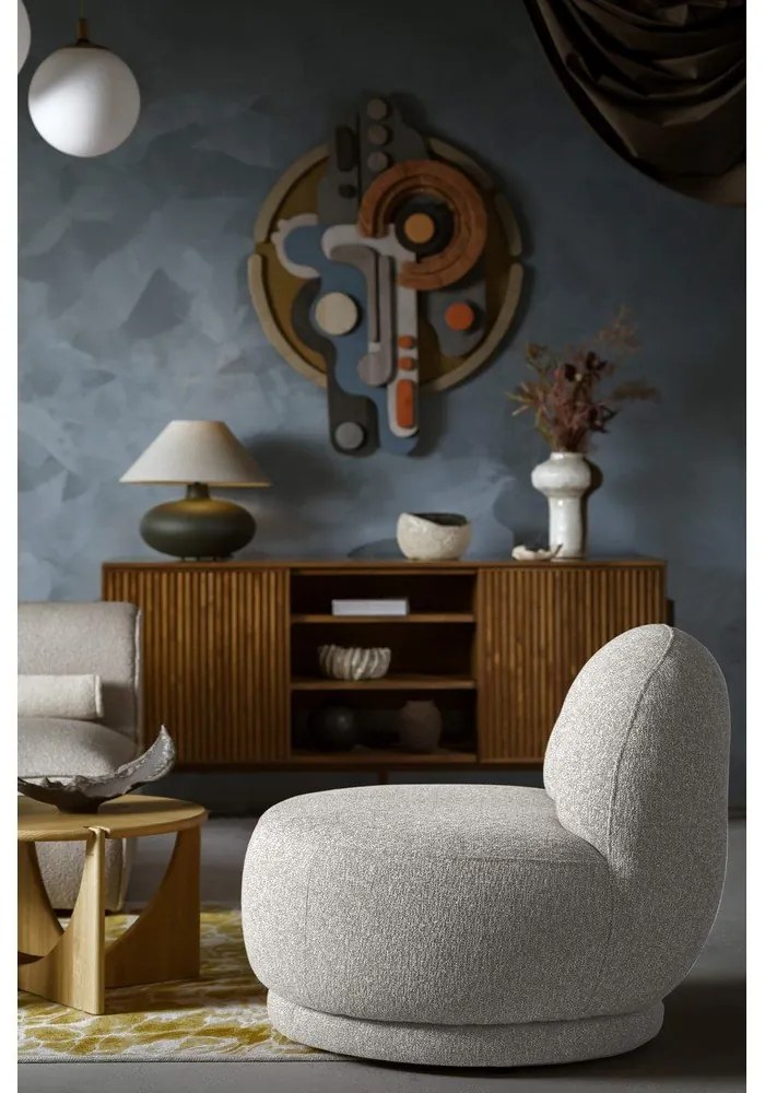 Fotoliu gri deschis Ovo – Miuform