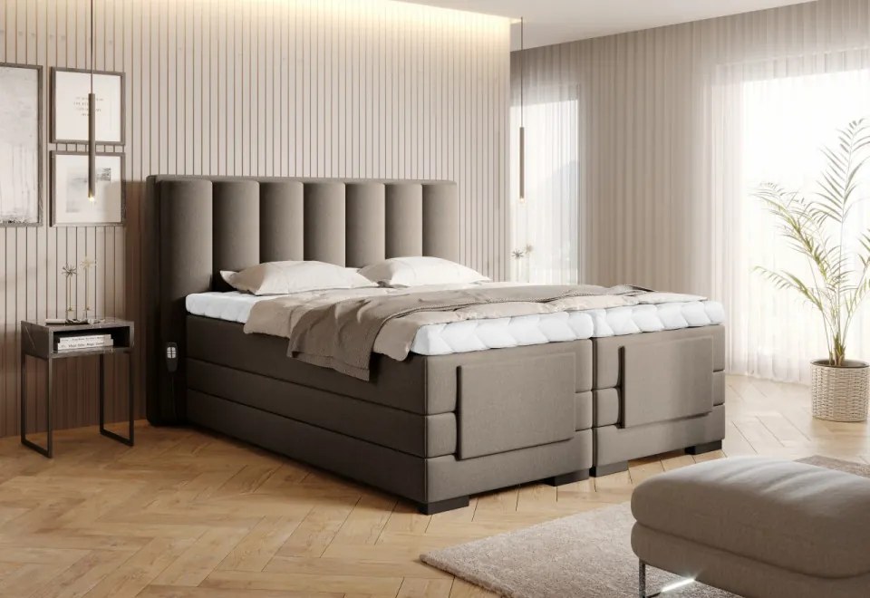 Pat electric ajustabil, 160x200 cm, Veros 162, Eltap (Culoare: Roz - Velvetmat 24)