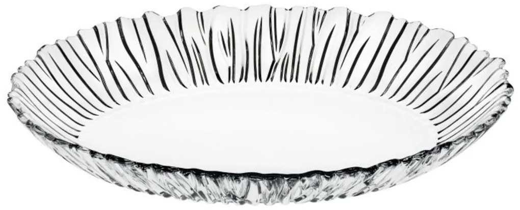 Platou oval Aurora, Pasabahce, sticla, 33x25 cm, transparent