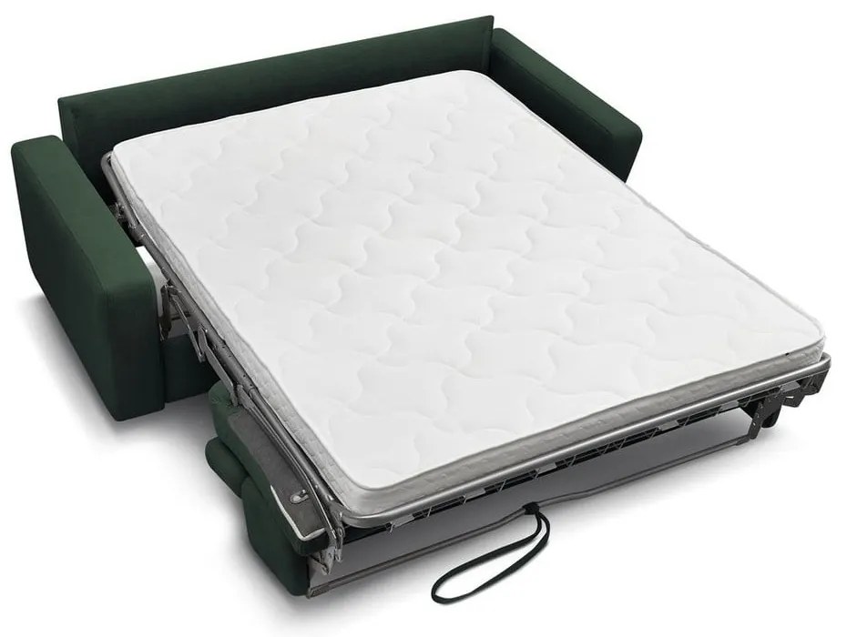 Canapea verde-închis extensibilă 195 cm Monaco – Bobochic Paris