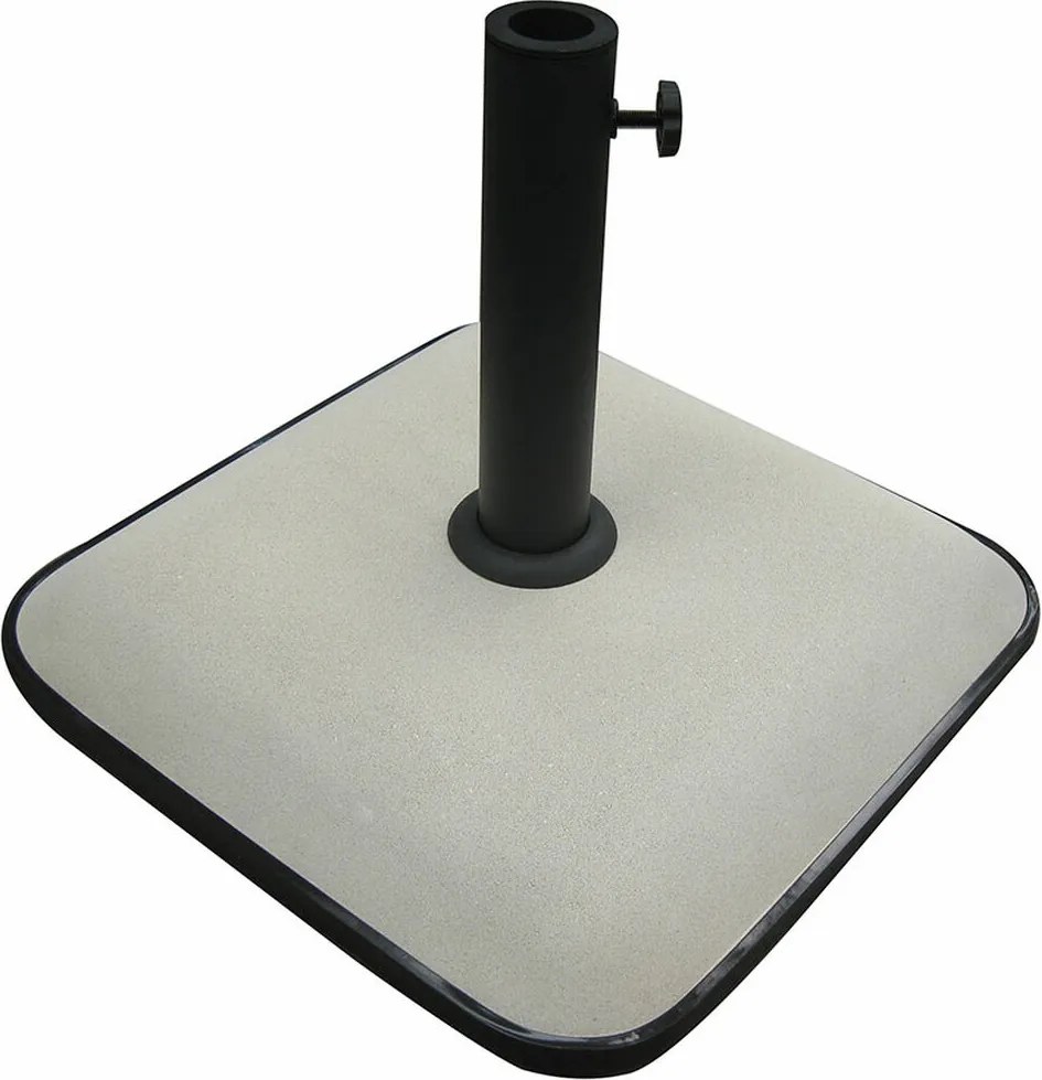 Marbueno Bază Umbrelă Cuadrată Beton 45X45X7,3 cm 25KG Alb Grădină, Piscină, Terasă