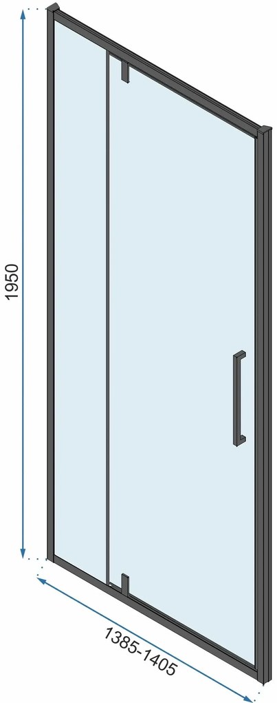Cabina de dus de colt Rapid Swing Negru 100x90cm, Rea