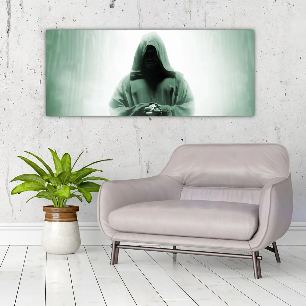 Tablou - Călugăr în întuneric (120x50 cm)