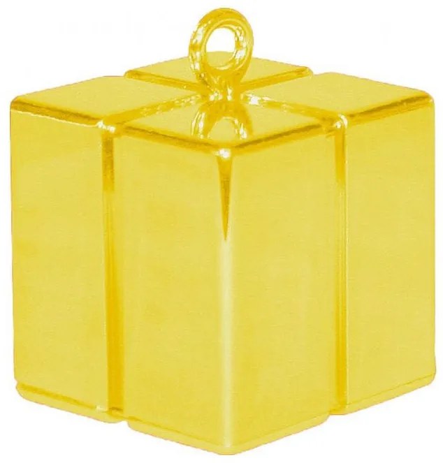 Colorat Gold Greutate de balon în formă de cutie de cadou aurie