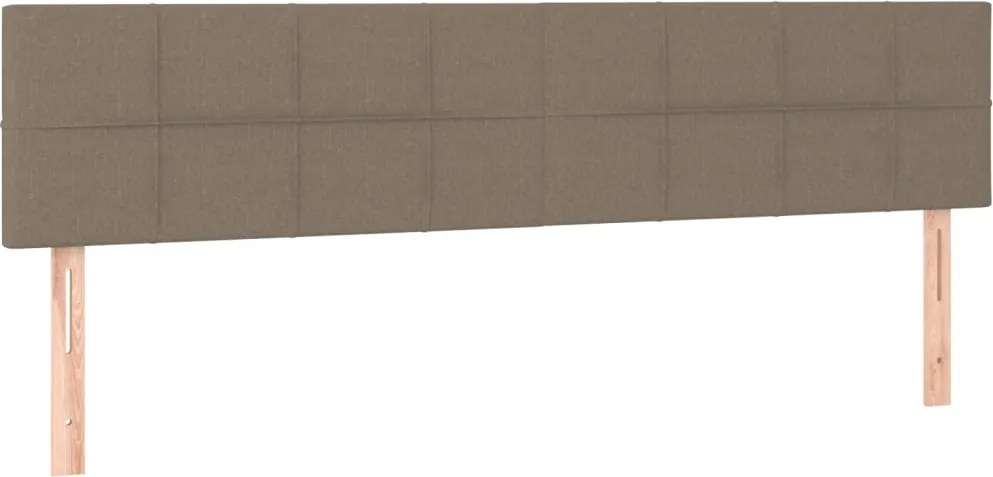 vidaXL Tăblii de pat, gri taupe, 200x5x78/88 cm, textil