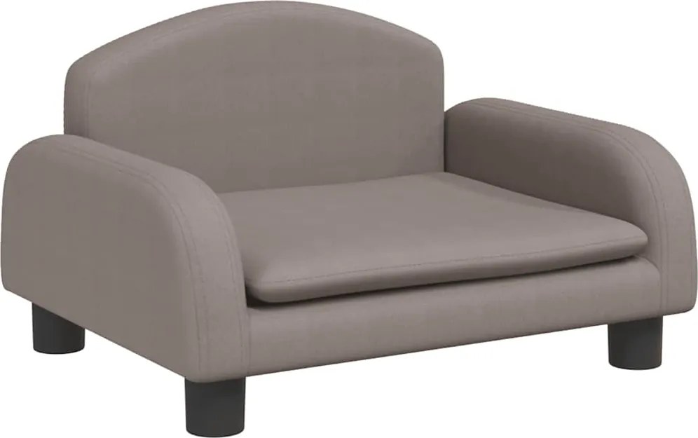 vidaXL Pat de câini, gri taupe, 50x40x30 cm, textil