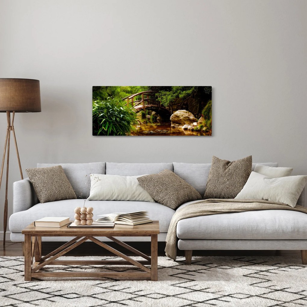 Tablou - Pod prin râu (120x50 cm)
