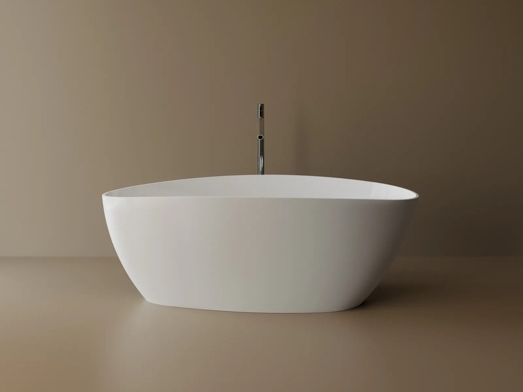 Cada baie freestanding ovala, compozit, 156 x 71 cm, Cast Marble Praga 1560x710 mm