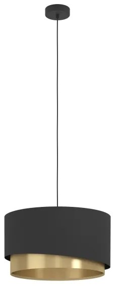 Lustră pe cablu Eglo 39925 MANDERLINE 1xE27/40W/230V negru/auriu