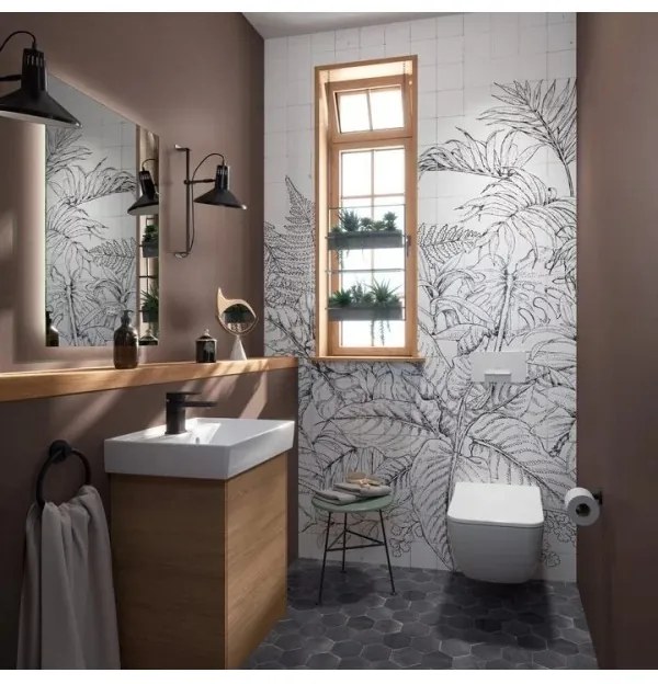 Lavoar pe mobilier, Villeroy&Boch Collaro, material TitanCeram, 50x40cm, Alb Alpin, 43345001