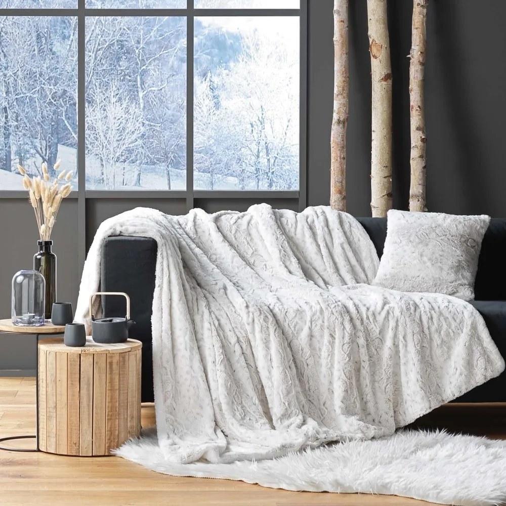 Pernă decorativă din blană artificială 45x45 cm Alaska – douceur d'intérieur