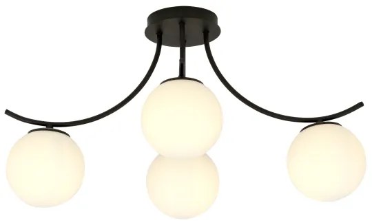 Lustră aplicată BOSTON 4xE14/10W/230V negru