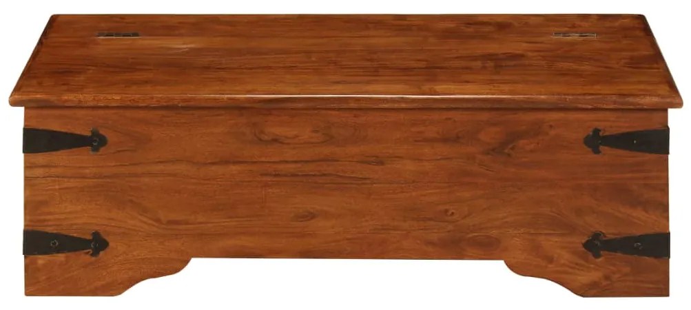 245654 vidaXL Masă de cafea lemn masiv acaciacu finisaj tip miere 110x55x35cm