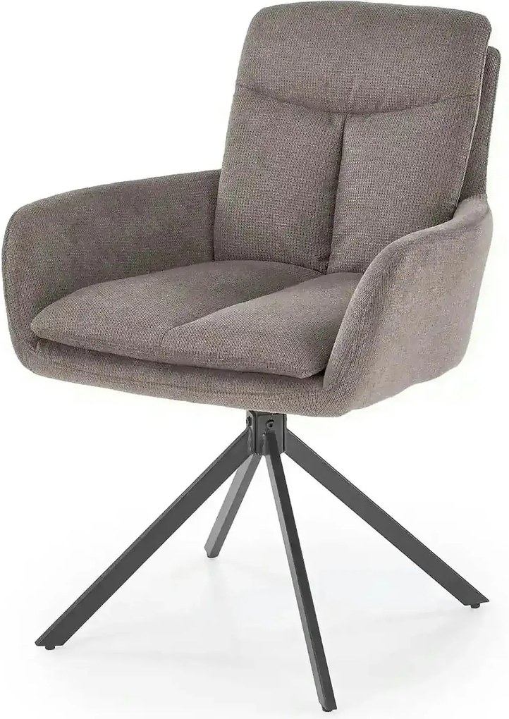 Scaun tapitat stofa clasica K536, gri/negru, 62x68x85 cm