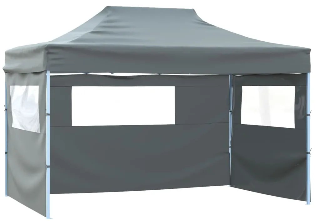 vidaXL Cort pliabil cu 3 pereți, 431x291x315 cm, antracit