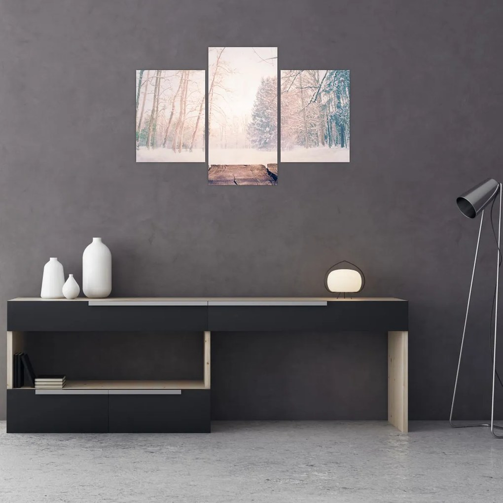 Tablou - Priveliște pădure (90x60 cm)