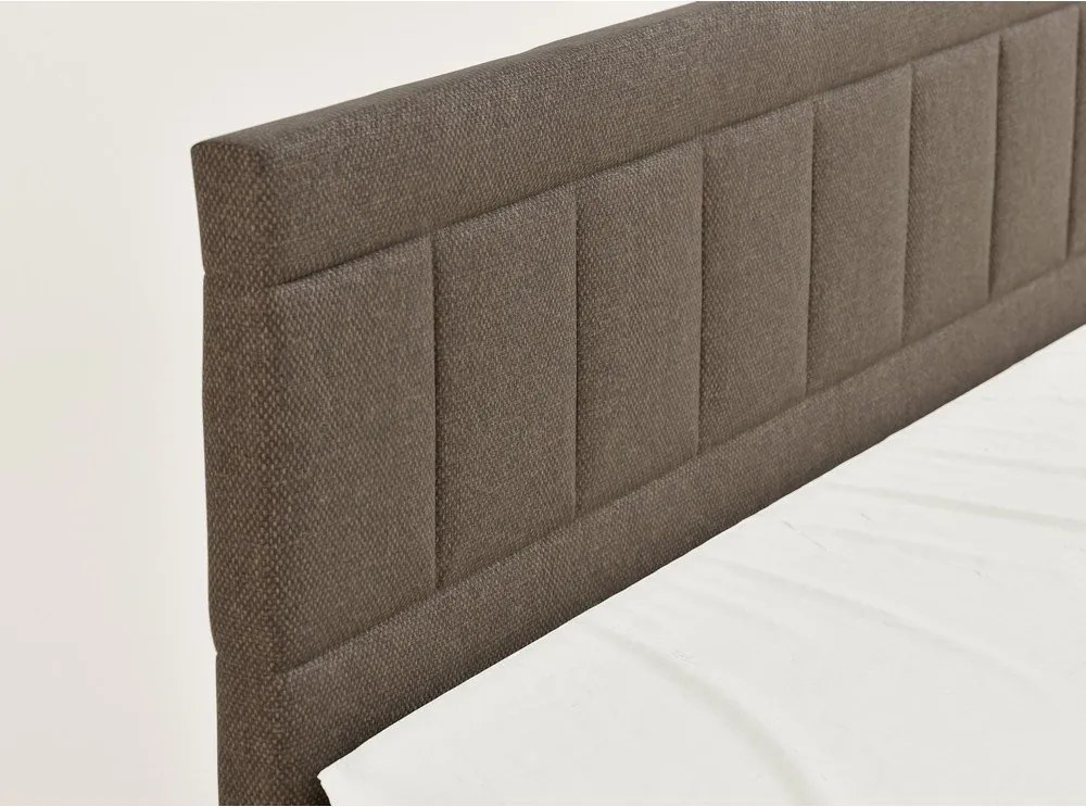 Pat boxspring maro cu spațiu de depozitare 160x200 cm Caya – Maison de Rêve