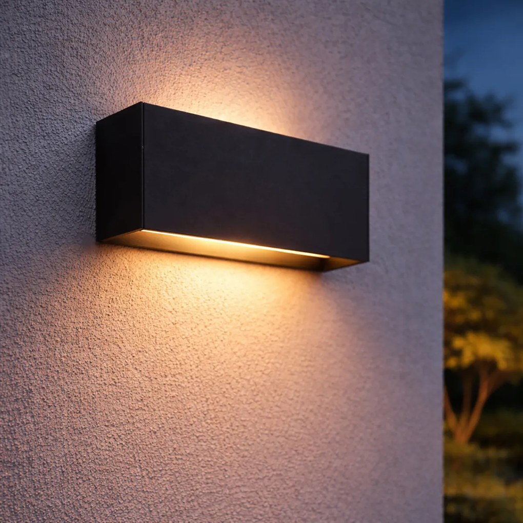 Aplică modernă antracit cu LED inclus IP54 - Spector