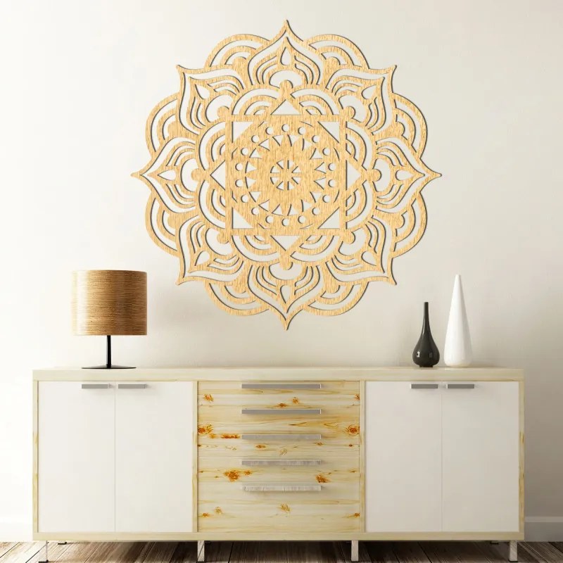 SENTOP | Decorațiune murală cu mandală din lemn | ROMANCE