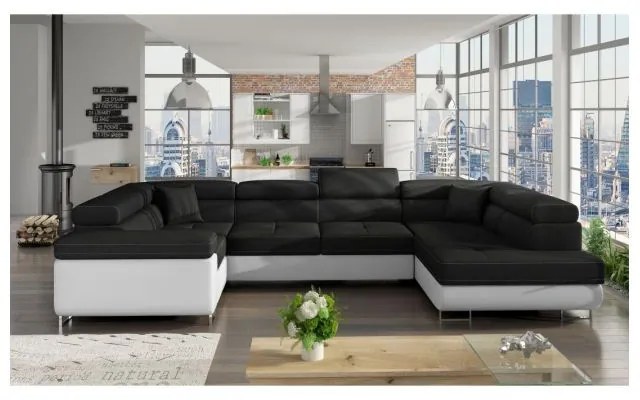 Colțar Letto 202cm negru