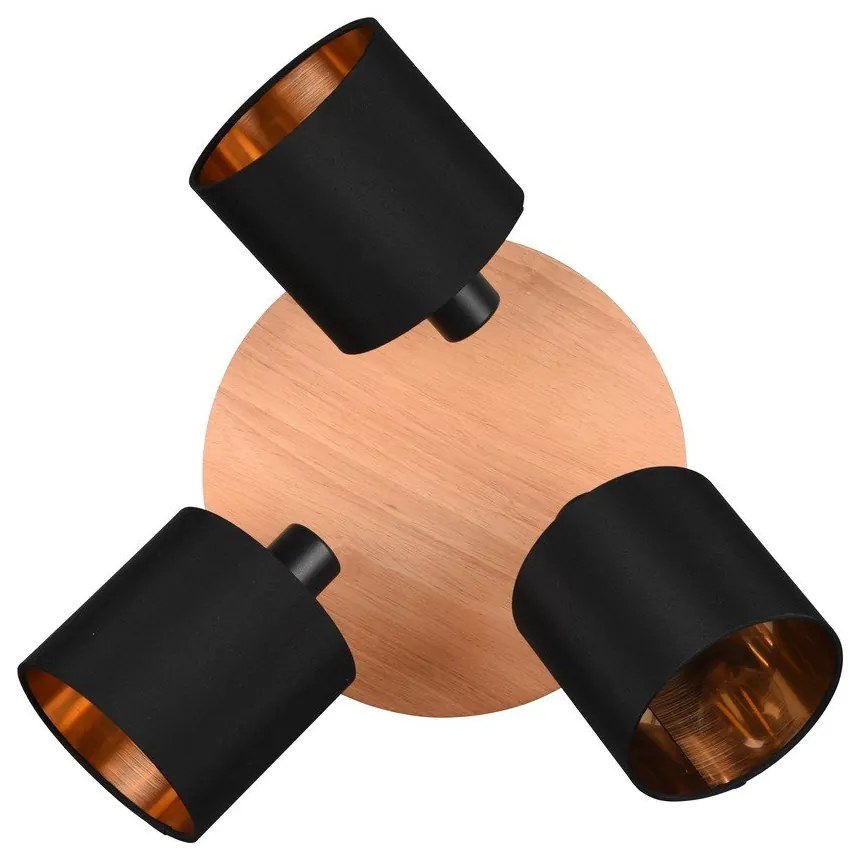 Spot negru/în culoare naturală ø 12 cm Tommy – Reality