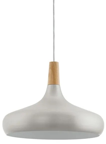 Eglo 96986 - Lustr SABINAR 1xE27/60W/230V, pr. 40 cm, argintiu