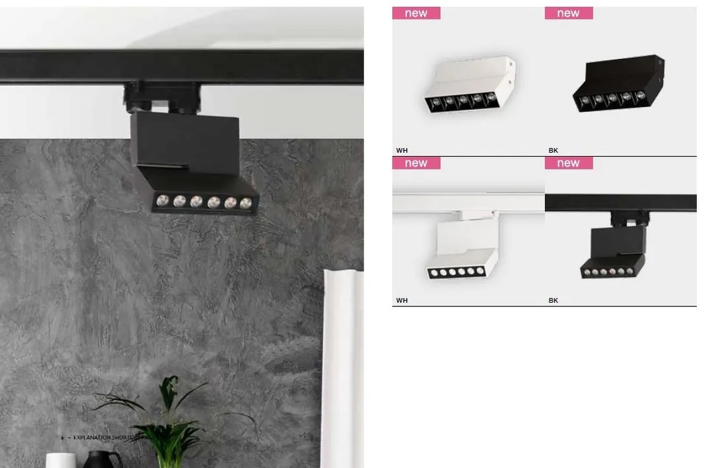 Spot LED aplicat directionabil de tavan/plafon LEON 5 negru ZZ AZ3489