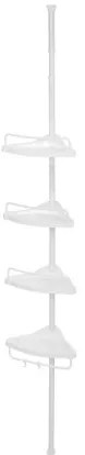 Poliță de colț pentru baie DEX, albă