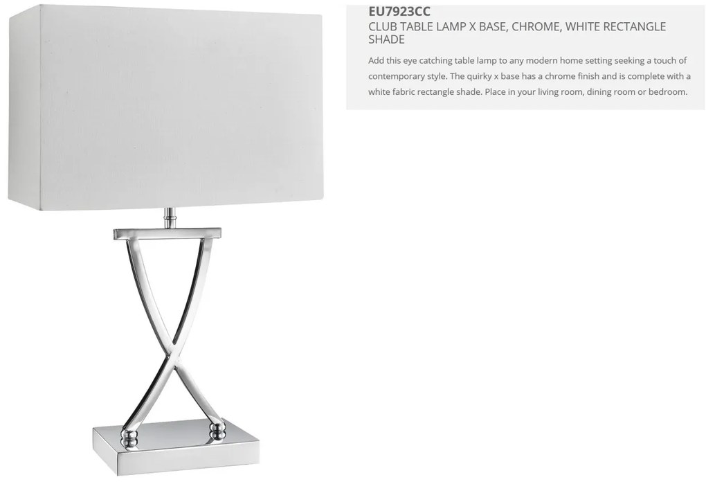 Veioza / Lampa de masa decorativa design modern CLUB EU7923CC SRT