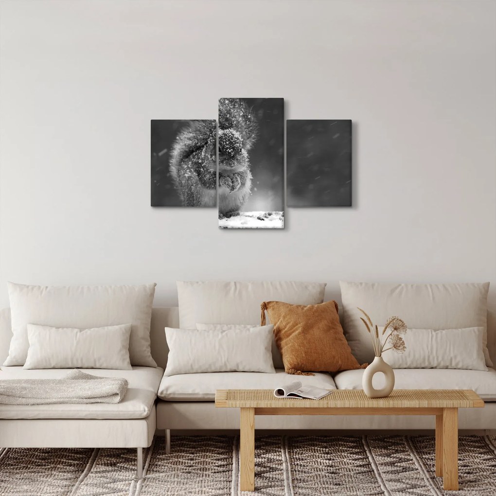 Tablou - Veveriță în timpul iernii (90x60 cm)